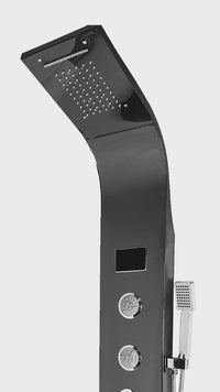 Panel De Ducha Inox Led Bright Black Sk-8006 - Fratelli