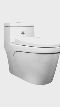 Inodoro One Piece + Tapa Asiento Y Acces. Minimalista Blanco 2395 (71X39X60) Fratelli