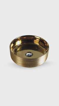 Cuenco Loza (223) Mod. Circular Dorado 36.5X36.5X12 Fratelli