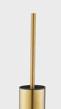 Porta Escobilla F9200-7  Base Redonda Minimalista Ss 304 Gold- Fratelli