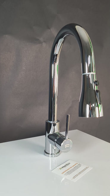 Mezcladora P/Cocina al mueble Acero Inox. 3 funciones CN -Cromado-Fratelli