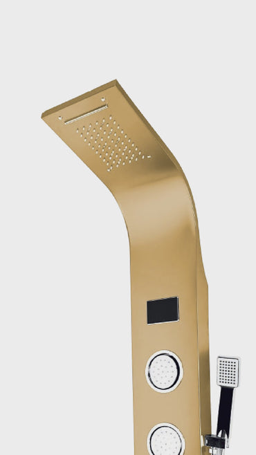 Panel De Ducha Inox Led Satin Gold Sk-8004 - Fratelli