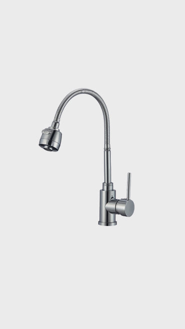 Mezcladora P/Cocina al Mueble Acero Inox. VL -Cromado-Fratelli