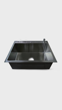Prm-6045B Lavadero Prime De Acero Inox. Black C/Acces. 60X45X23Cm - Fratelli