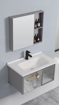 Mueble De Baño + Espejo De Aluminio Qh401-60 - Fratelli
