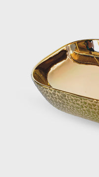 Bowl Loza (153) Mod.Rectangular Dorado Granito 45X33X15 - Fratelli