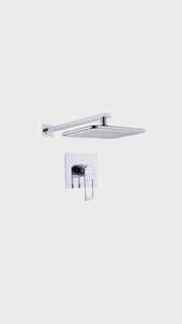 Mezcladora Monoc.Minimalista Canopla Cuadrada + Cabeza De Ducha Sexy Soul Bronce Cromado - Fratelli Premium