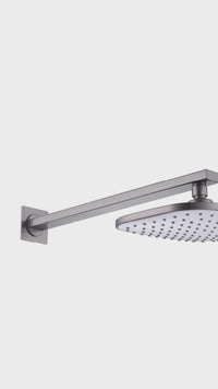 Mezcladora Monoc.Minimalista Canopla Cuadrada+ Cabeza De  Ducha 6012  Sands Bronce Gun Grey - Fratelli Premium