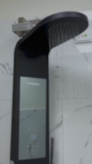 PANEL DE DUCHA CALENTADOR INTELIGENTE CARTIER SERIES C/4 FUNCIONES -HC06 SUS 304 NEGRO - FRATELLI SIGNATURE