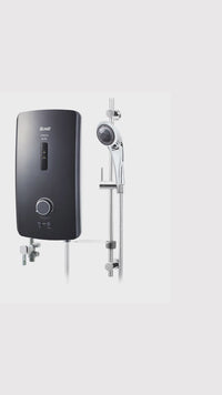 Calentador Electrico P/ Ducha  Im-9  C/ Ducha Telefono Metal Black  De 5.5Kw-220V-Alpha