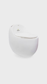 Inodoro One Piece + Tapa Asiento Y Acces. Ovalado Blanco 9906 (69X43X60) - Fratelli