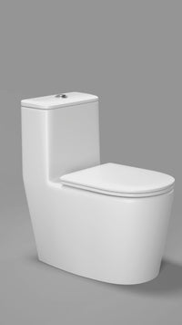 Inodoro One Piece Titan Redonda + Tapa Asiento Y Acces.Blanco  (690X375X735) -  Fratelli Premium