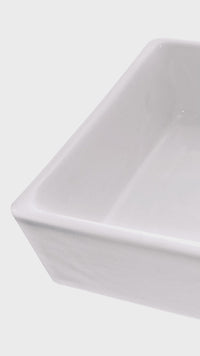 Bowl Loza (107) Mod.Cuadrado Blanco 38X38X13 Fratelli