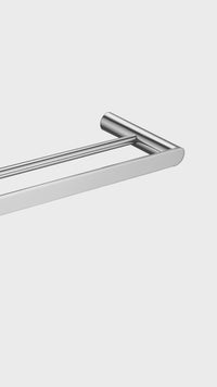 Toallero Barra 9100-5 Base Redonda Minimalista Bronce Cromado - Fratelli Premium