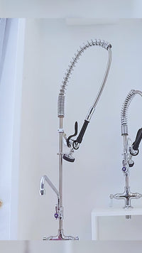 Mezcladora Industrial P/Cocina Cuisine con Rociador de 25 Pul. de altura a la pared Bronce - Fratelli Premium