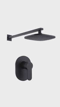 Mezcladora Monoc.Minimalista Canopla Ovalada + Cabeza De Ducha 6023 Sands Bronce Black - Fratelli Premium