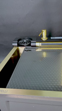 Mdv-7545G -Lavadero Multifuncional Maldivas De Acero Inox. 304 Gold C/Mezcladora +Filtro De Agua (5 Funciones) 75X45X23 Cm -Fratelli Premium