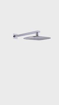 Mezcladora Monoc. Minimalista Canopla Ovalada +Cabeza De Ducha 6023 Sands Bronce Cromado - Fratelli Premium