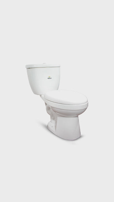 Inodoro 2 Pzas + Tapa Asiendo Elongado y Acces. Blanco (760X460X750) Fratelli