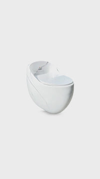 Inodoro One Piece + Tapa Asiento y Acces. Ovalado Marmoleado 9125M (69X43X60) - Fratelli