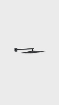 Cabeza D/Ducha Minimalista 6" Acero 304 C/Brazo De 40 Cm  Black - Fratelli