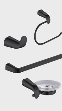 Set P/Baño 6 Pzas 0700-6 Base Circular Black - Fratelli